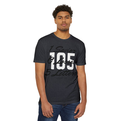 Adult 105 Christian Black and White Letters Premium Tee