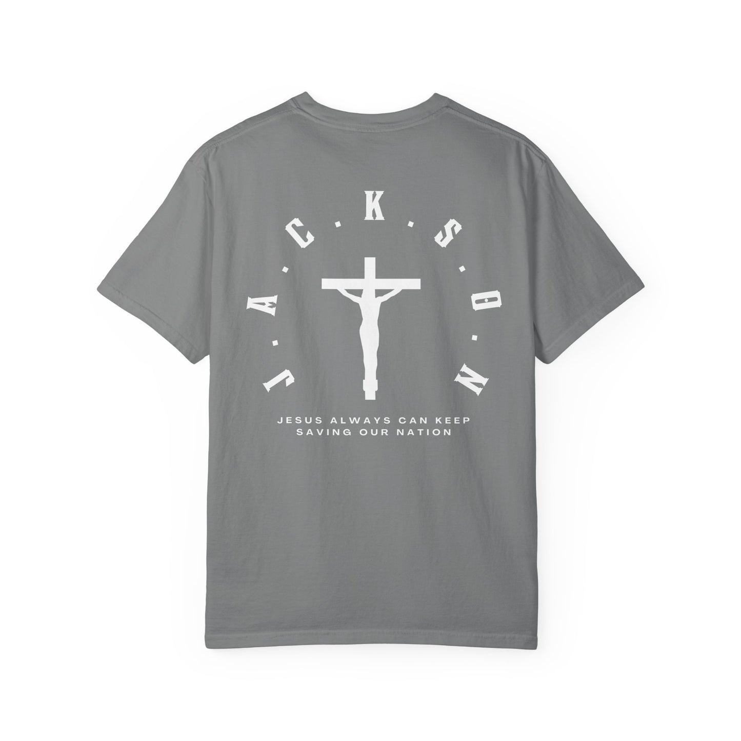 Adult Jackson Christian White Letters & Cross Heavyweight