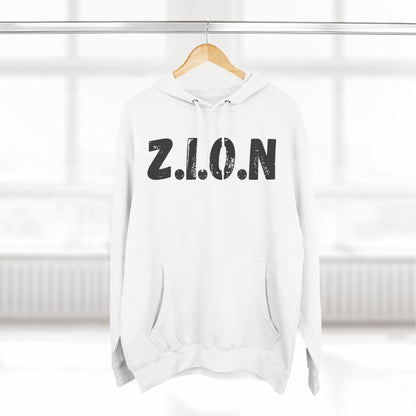 Zion Hoodie Black Words & Image