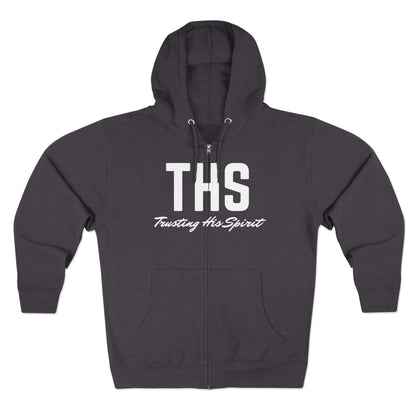 Adult THS Christian White Letters Hoodie Zipper