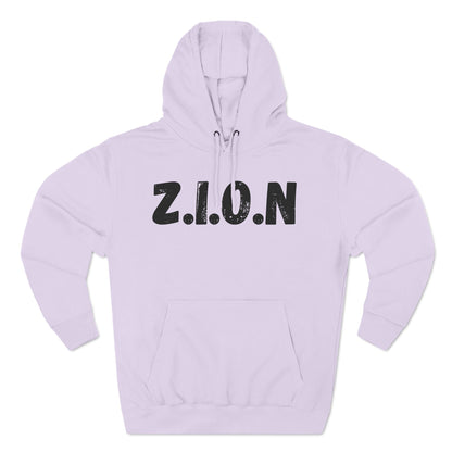 Zion Hoodie Black Words & Image
