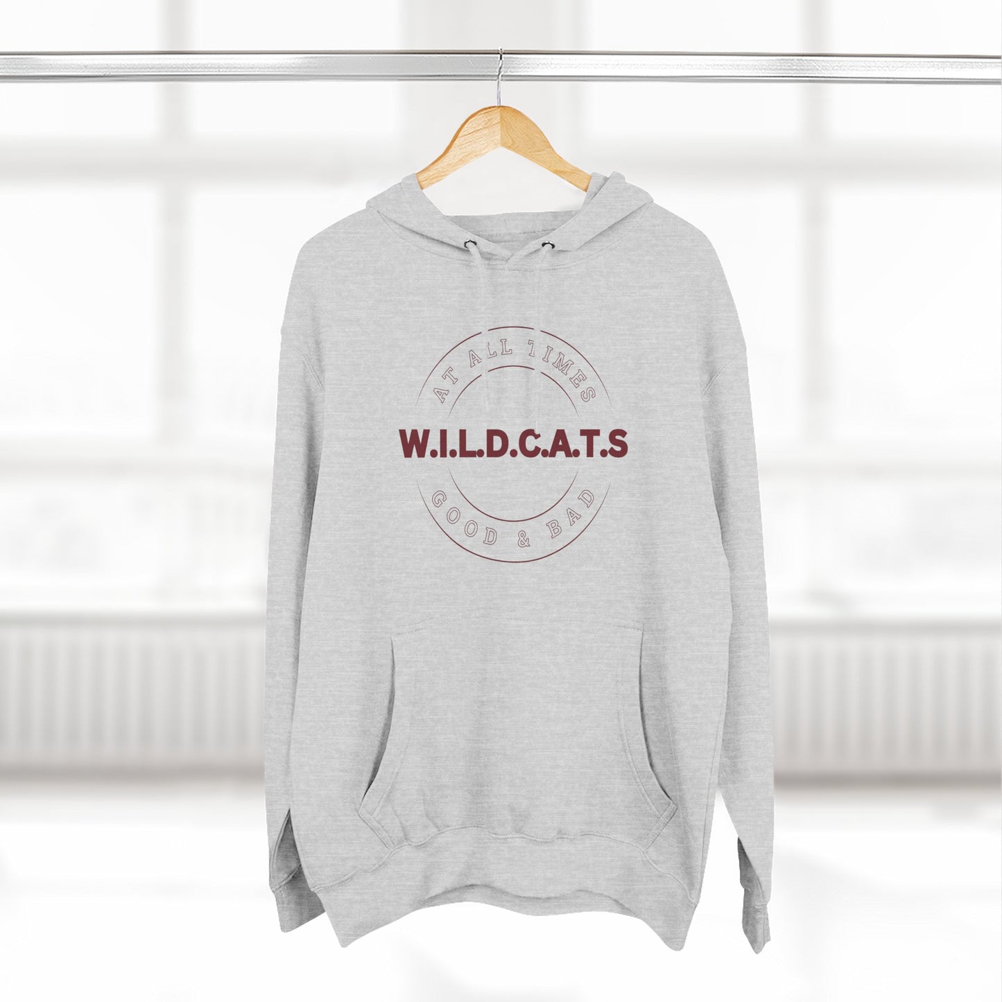 Wildcats Christian Marron Letters & Picture Hoodie