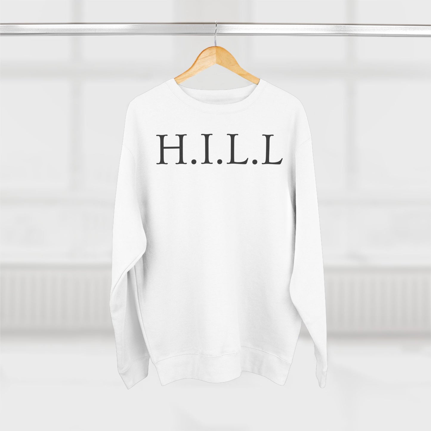 Adult Hill Christian Black Words Crewneck