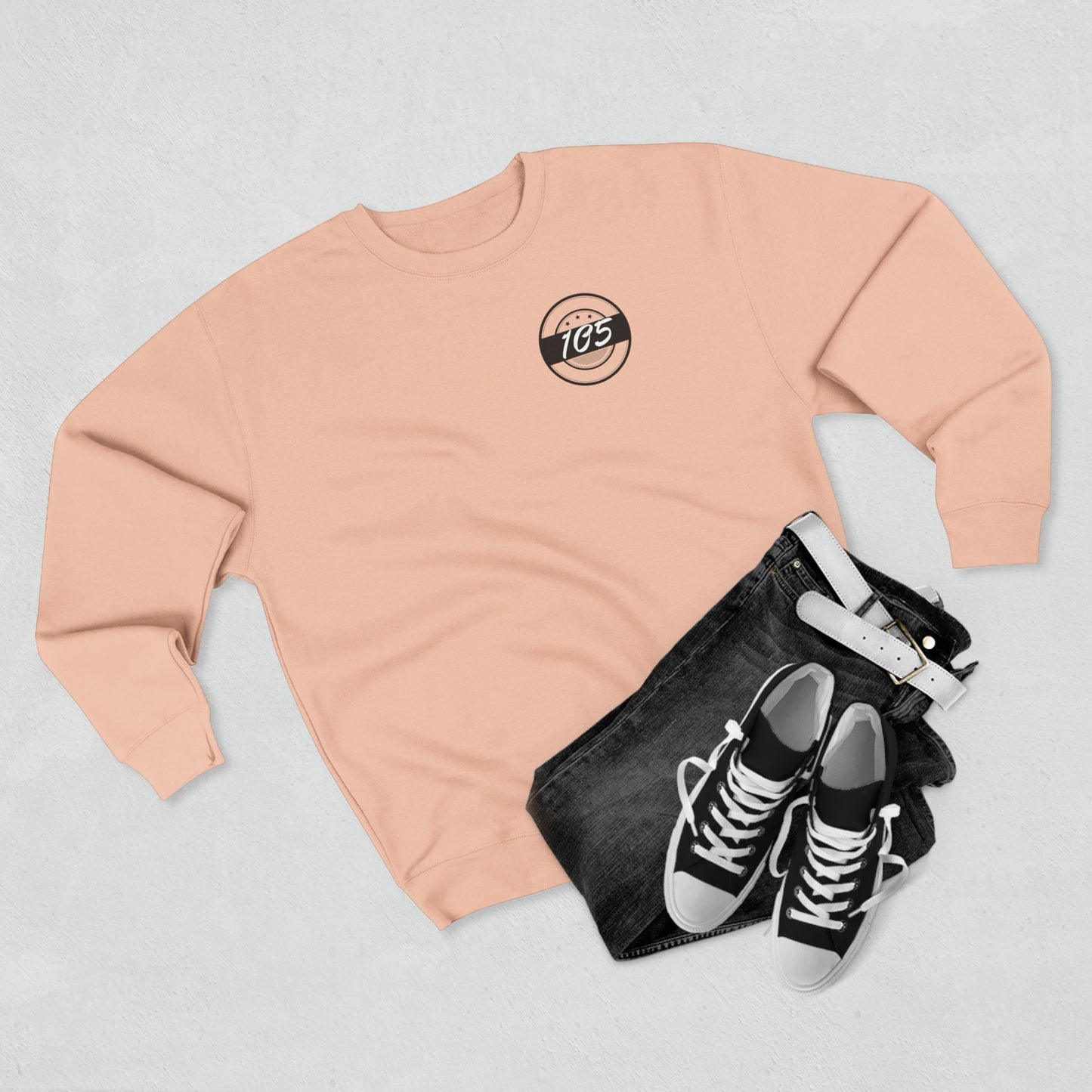 Adult 105 Christian Black and White Letters Crewneck