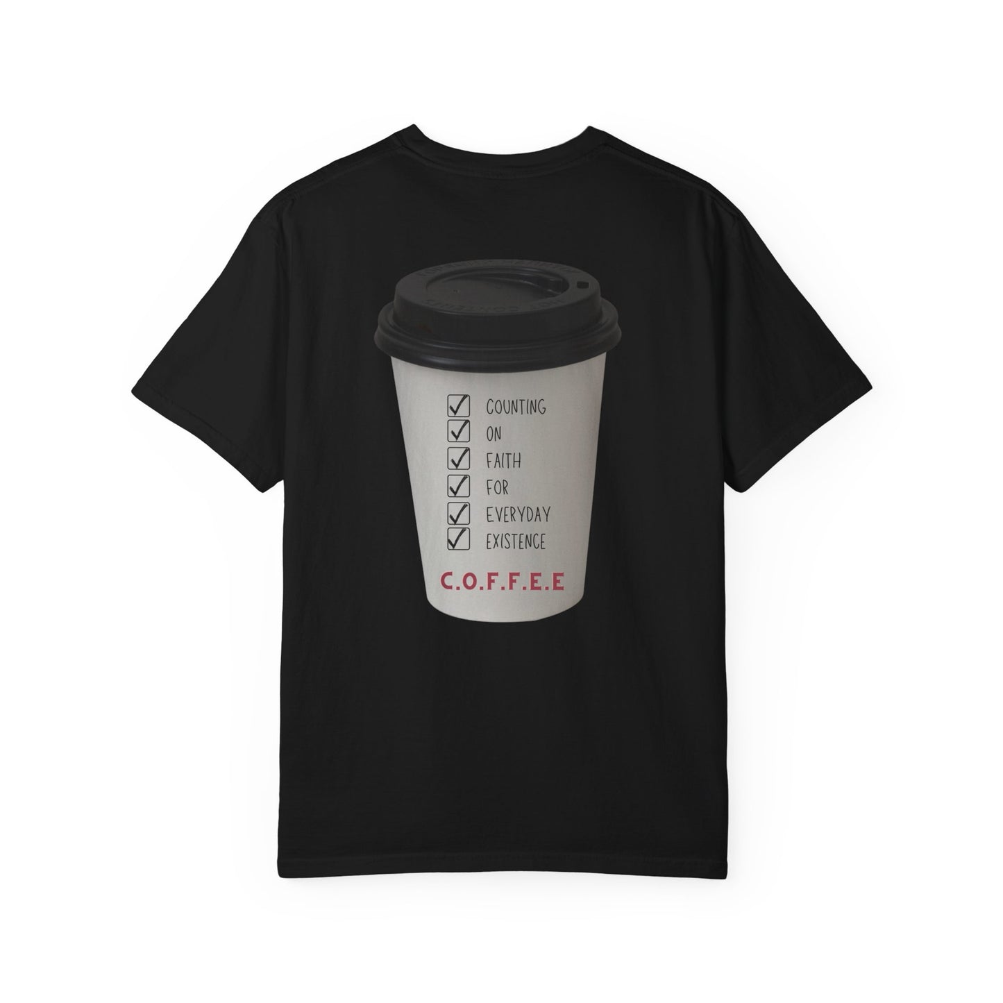 Adult Coffee Christian White Letters & Image