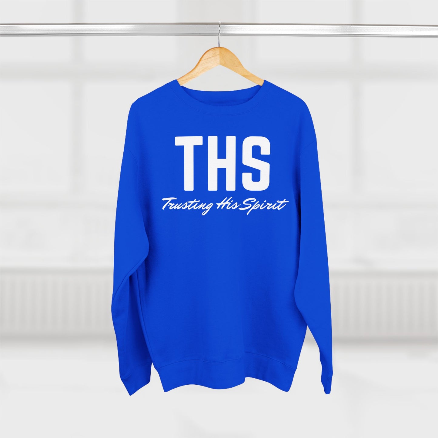 Adult THS Christian White Letters Crewneck