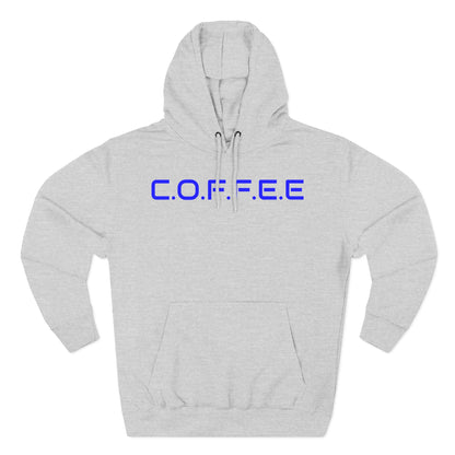 Adult Coffee Christian Blue Words Only Hoodie