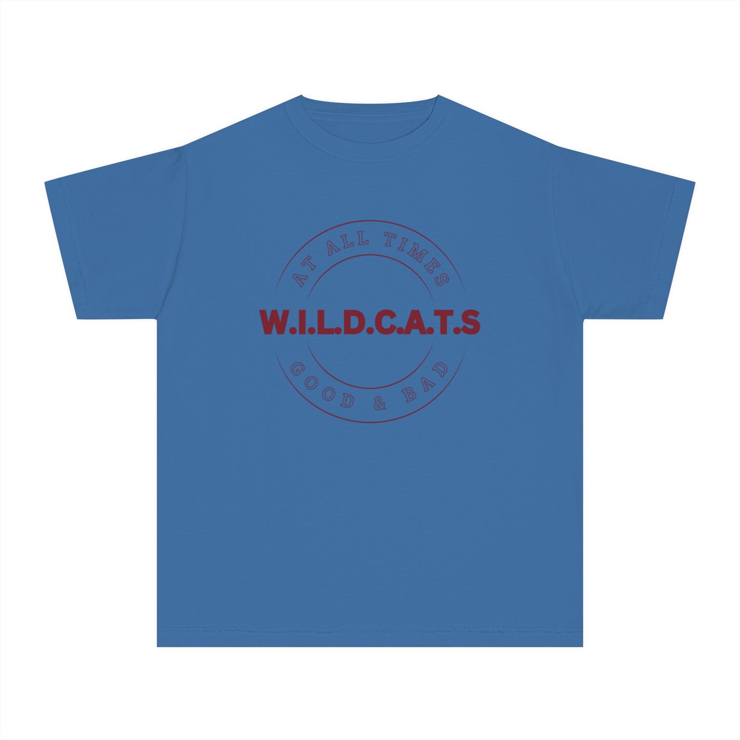 Youth Wildcats Christian Marron Letters & Picture