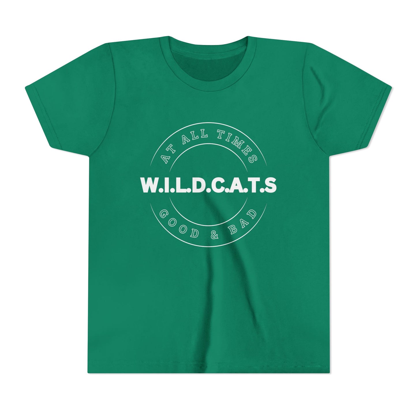 Youth Wildcats Christian White Letters & Picture
