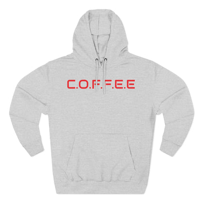 Adult Coffee Christian Red Words Only Hoodie