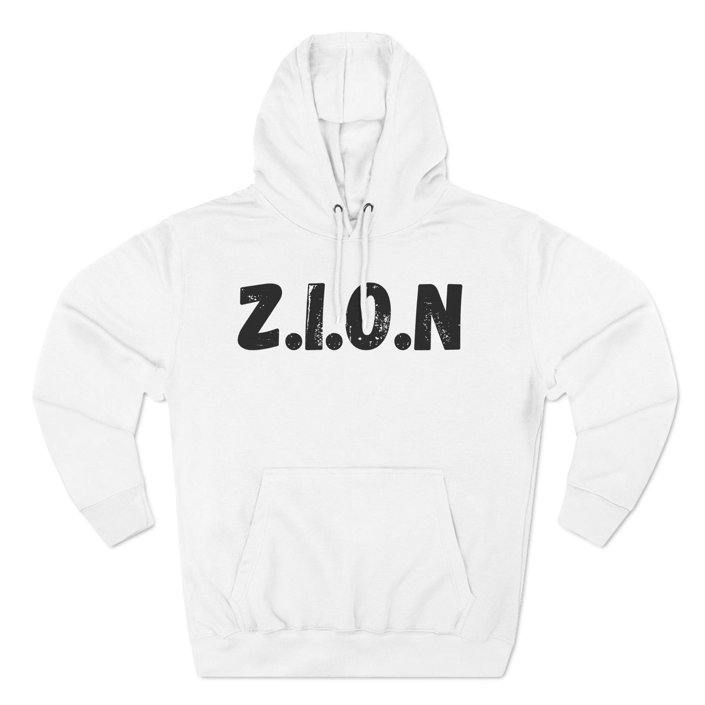 Zion Hoodie Black Words & Image
