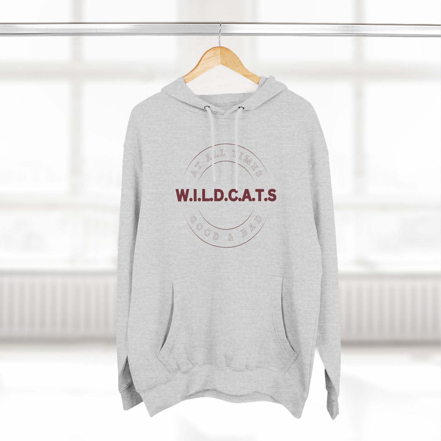 Wildcats Christian Marron Letters & Picture Hoodie