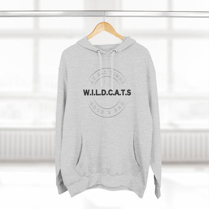 Wildcats Christian Black Letters & Picture Hoodie
