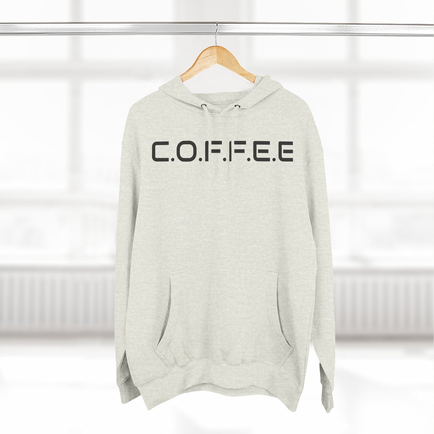 Adult Coffee Christian Black Words Only Hoodie