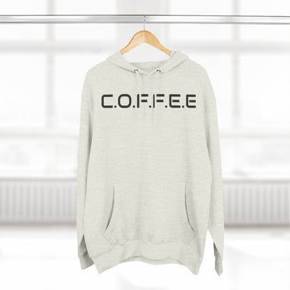 Adult Coffee Christian Black Words Only Hoodie
