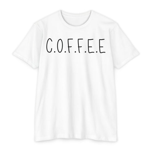 Adult Specialty Coffee Christian Black Words & Men Image Premium Tee