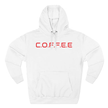 Adult Coffee Christian Red Words Only Hoodie