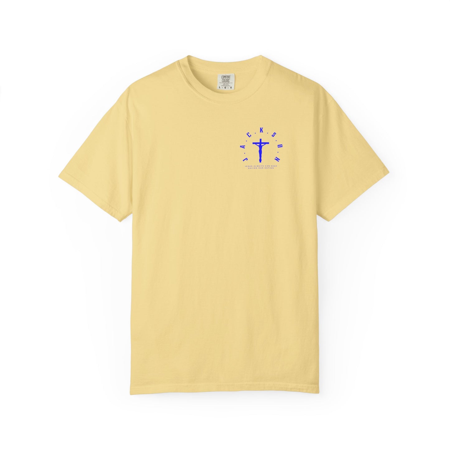Jackson Believing Christian Blue Letters & Cross