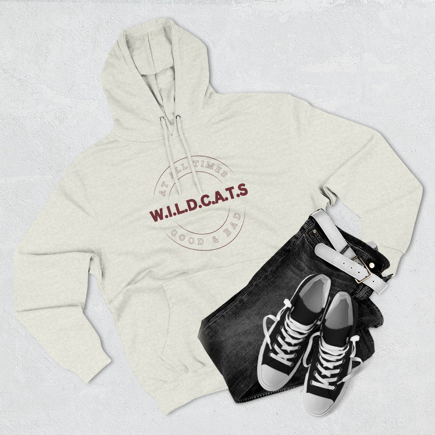 Wildcats Christian Marron Letters & Picture Hoodie