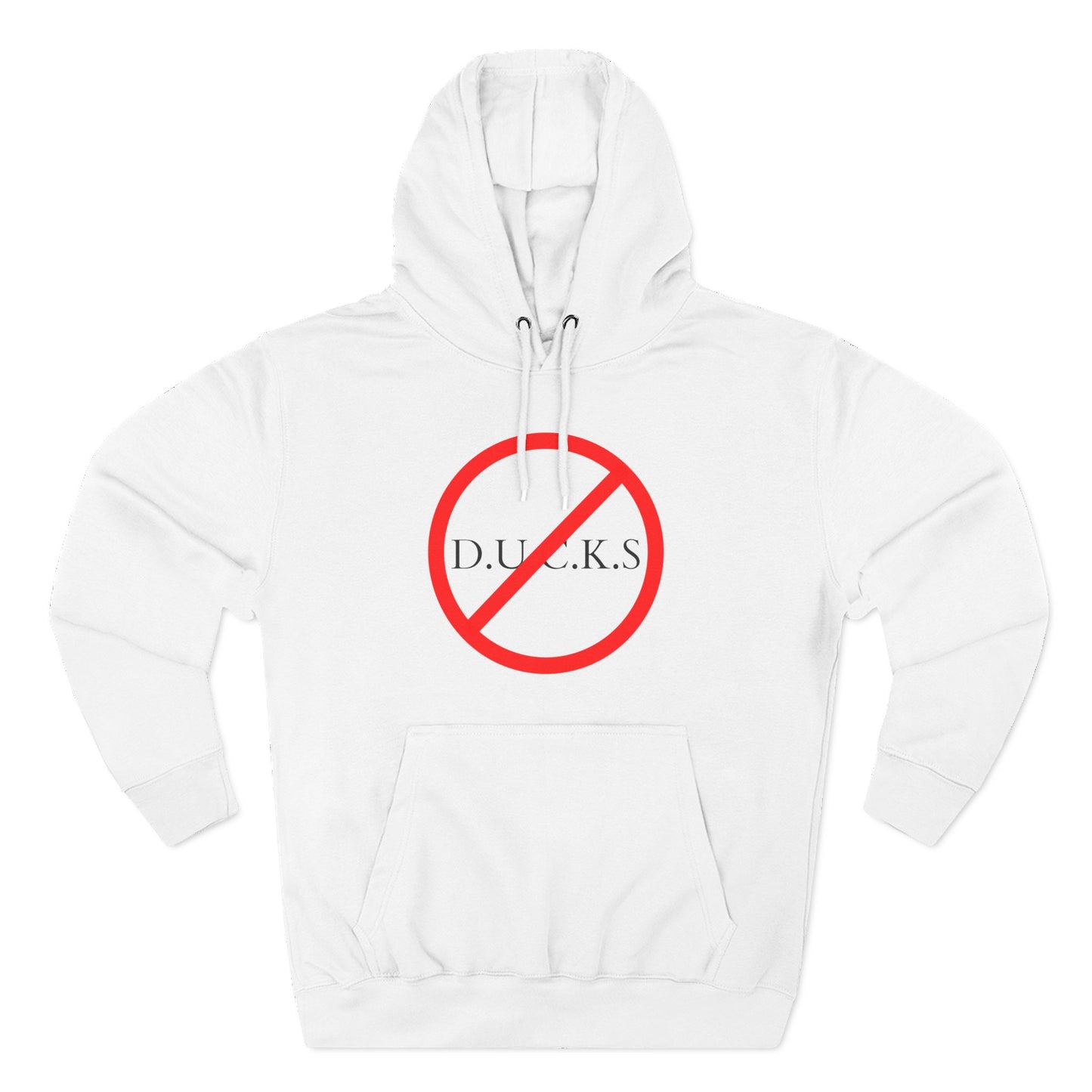 Adult Ducks Christian Black Words Pullover Hoodie