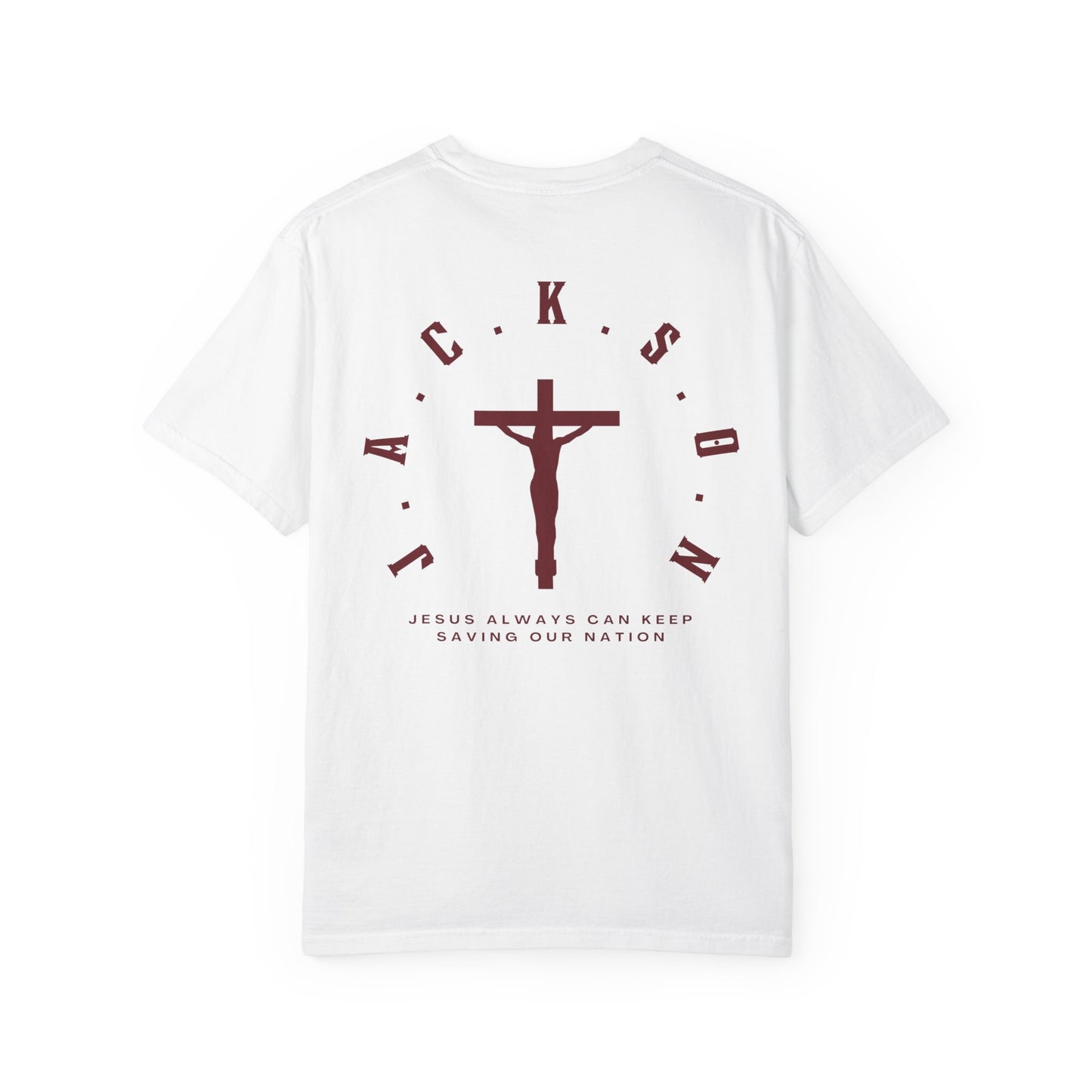 Jackson Believing Christian Marron Letters & Cross