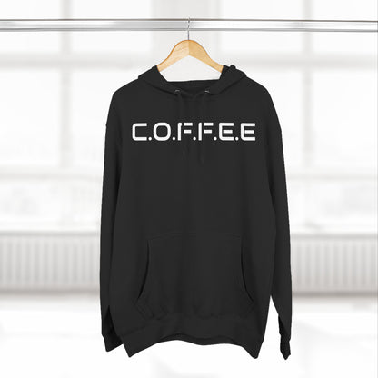 Adult Coffee Christian White Letters & Image Pullover Hoodie