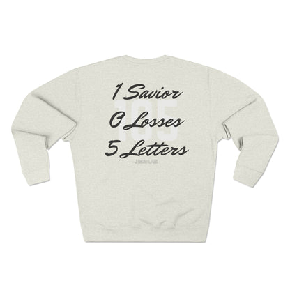 Adult 105 Christian Black and White Letters Crewneck