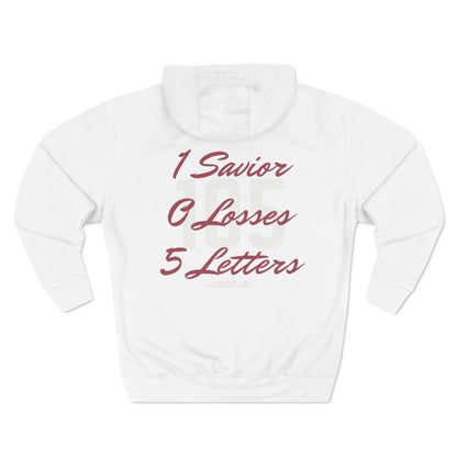 Adult 105 Christian Marron and White Letters Hoodie