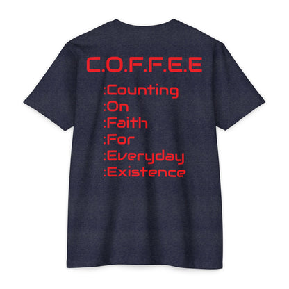 Adult Coffee Christian Red Words Only Blended