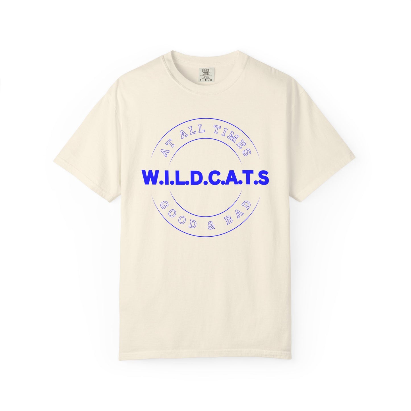 Wildcats Christian Blue Letters & Picture