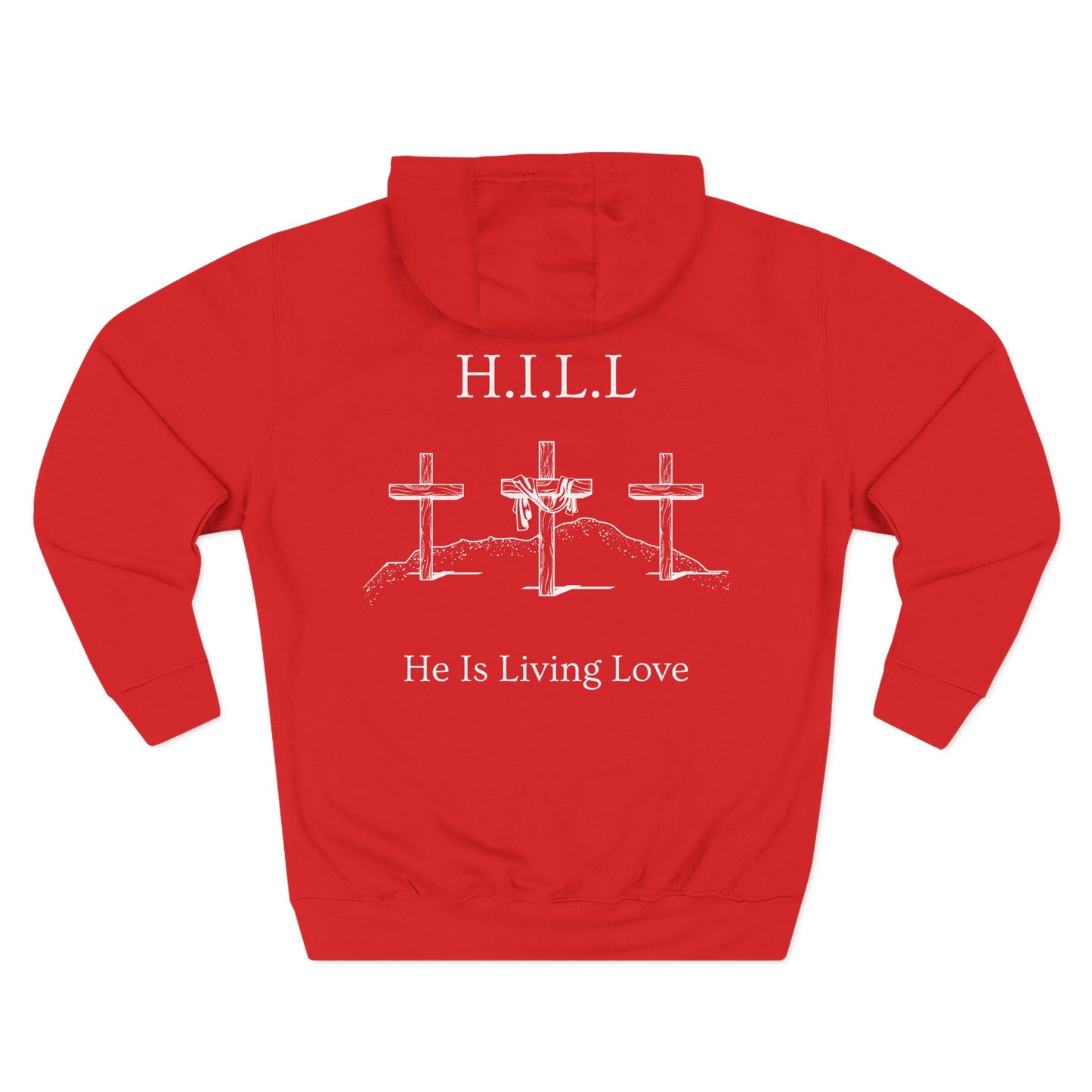 Adult Hill Christian White Words Pullover Hoodie