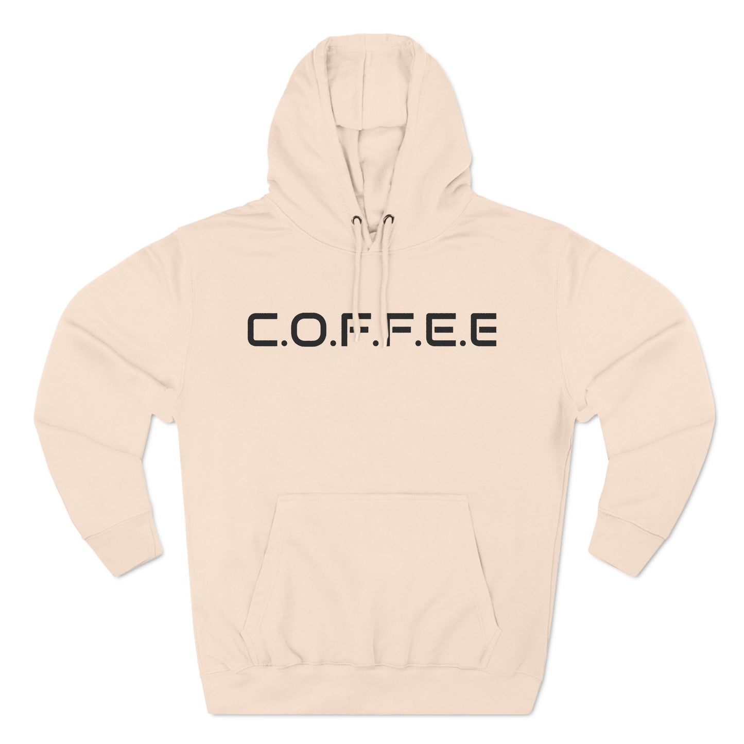 Adult Coffee Christian Black Words Only Hoodie