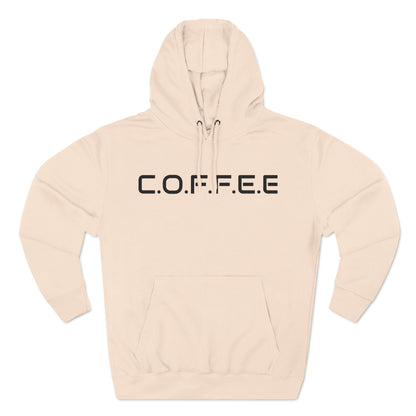 Adult Coffee Christian Black Words Only Hoodie