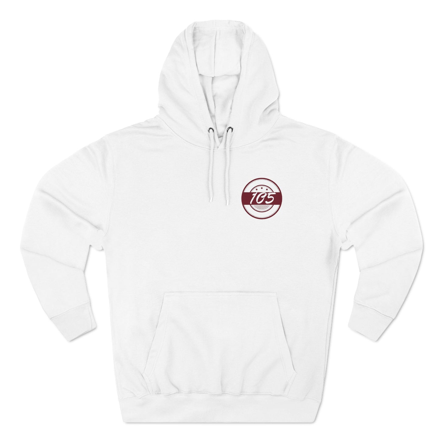 Adult 105 Christian Marron and White Letters Hoodie