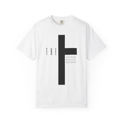 Adult T-Town Christian Black Letters & Cross Heavyweight