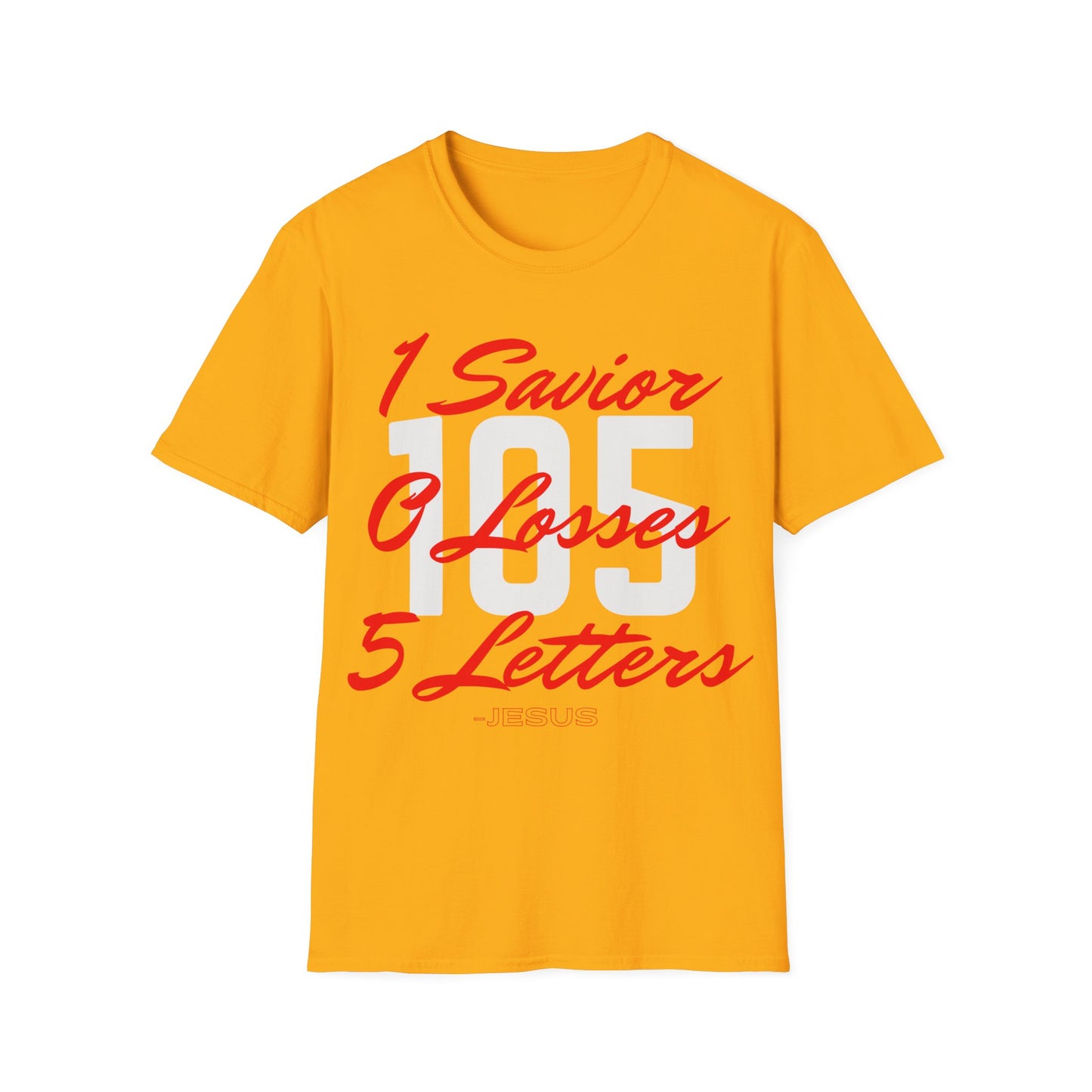 Adult 105 Christian Red and White Letters