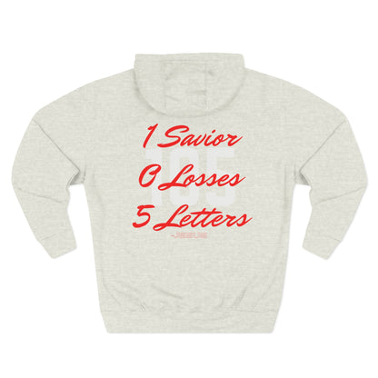 Adult 105 Christian Red and White Letters Hoodie