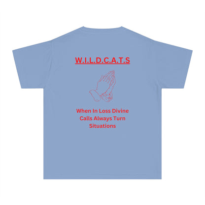 Youth Wildcats Christian Red Letters & Picture