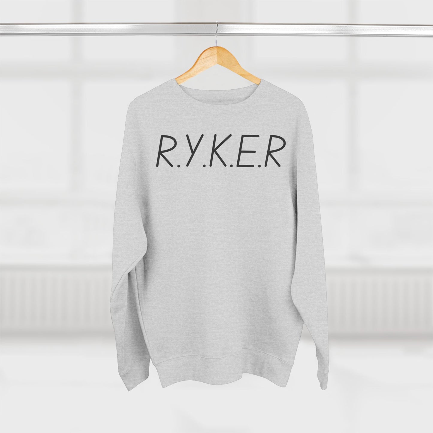 Adult RYKER Christian Black Letters Crewneck
