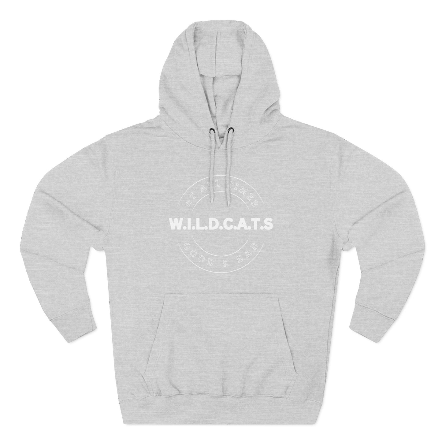 Adult Wildcats Christian White Letters & Picture Pullover Hoodie