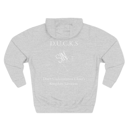 Ducks Christian White Words Hoodie