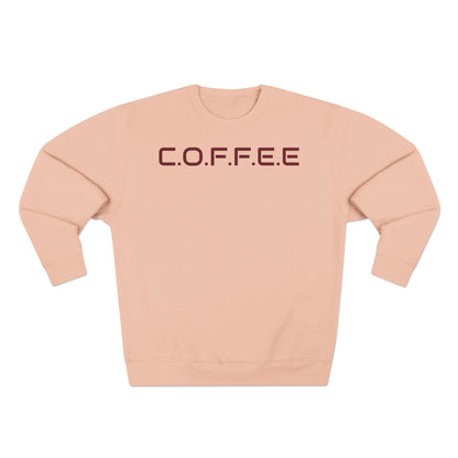 Adult Coffee Christian Marron Words Only Crewneck