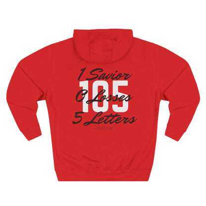 Adult 105 Christian Black and White Letters Hoodie