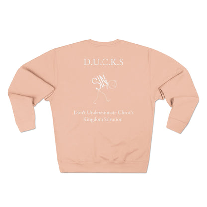 DUCKS Christian White Crewneck