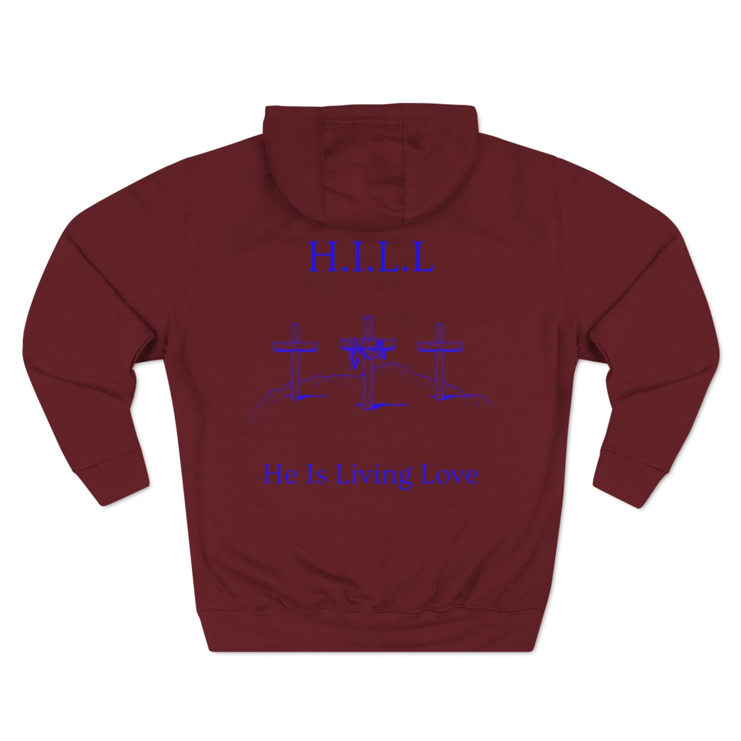 Hill Christian Blue Words Hoodie