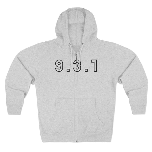 Adult 931 Black Zipper Hoodie