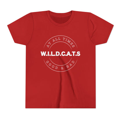 Youth Wildcats Christian White Letters & Picture