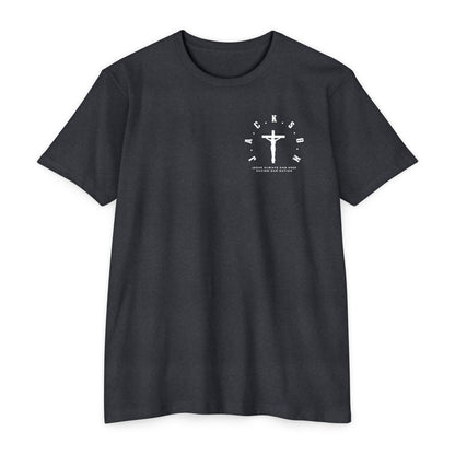 Adult Jackson White Cross & Letters Premium Tee