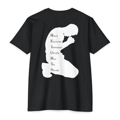 Adult Heights Christian White Letters & Image Premium Tee
