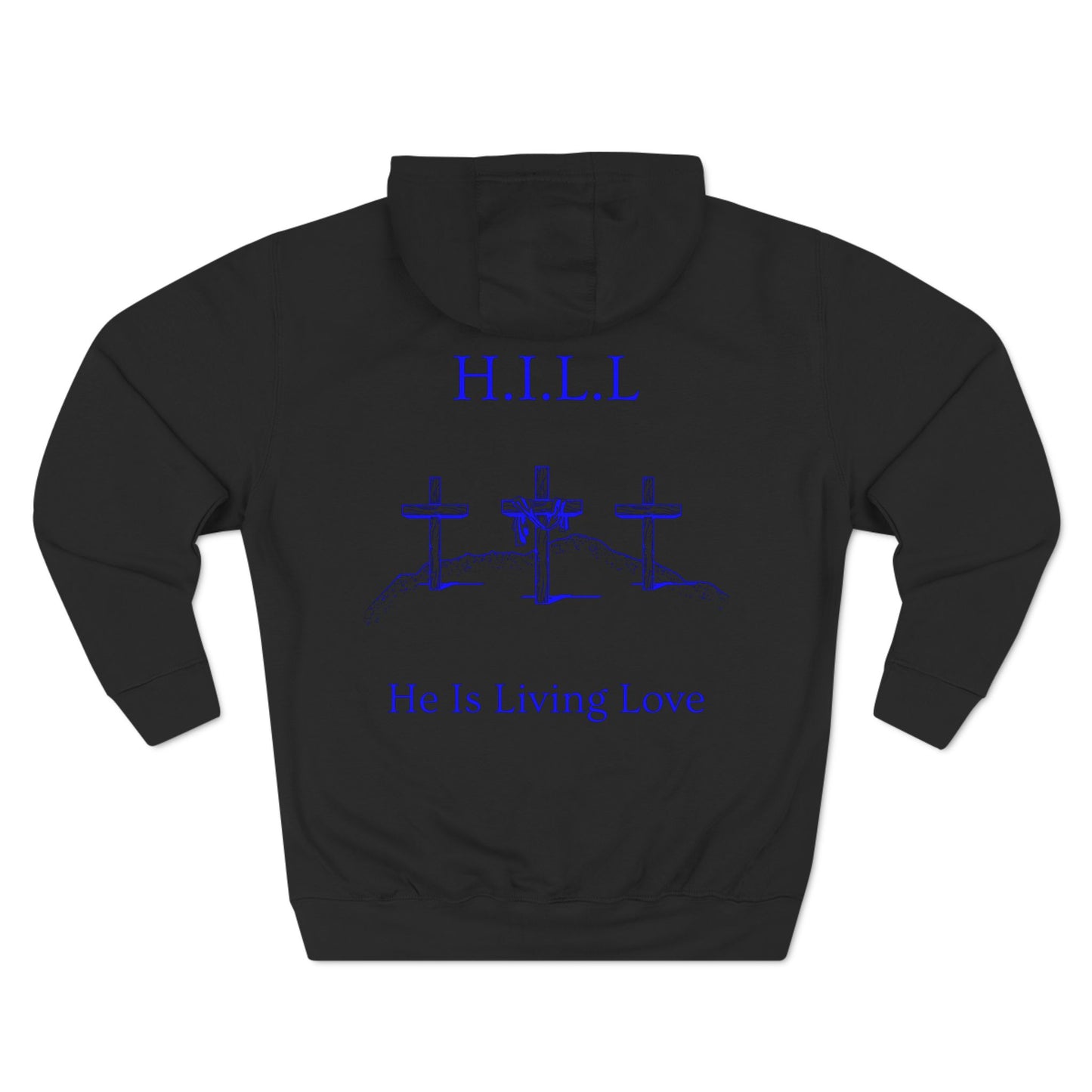 Hill Christian Blue Words Hoodie